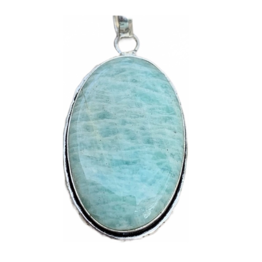 Amazonite Pendant, free SS chain with offer